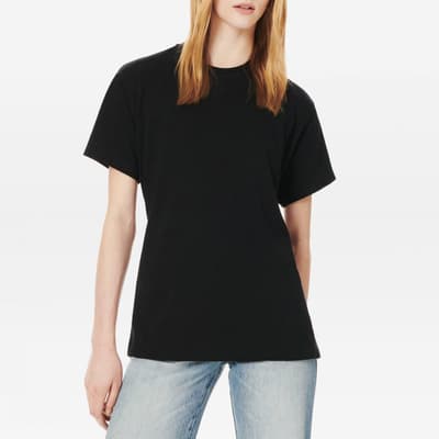 Black Twist Back Cotton T-Shirt