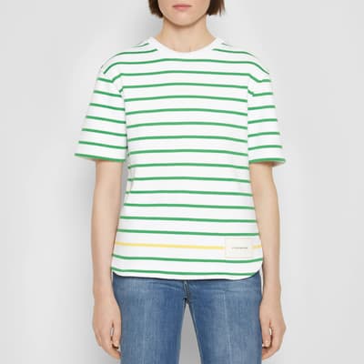 Green Striped Short Sleeve T-Shirt