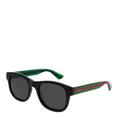 Men's Black/Green Striped Gucci Sunglasses 52mm