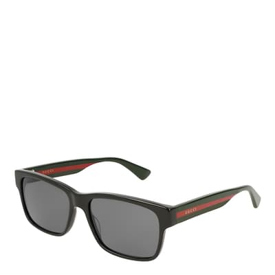 Men's Black Striped Gucci Sunglasses 58mm