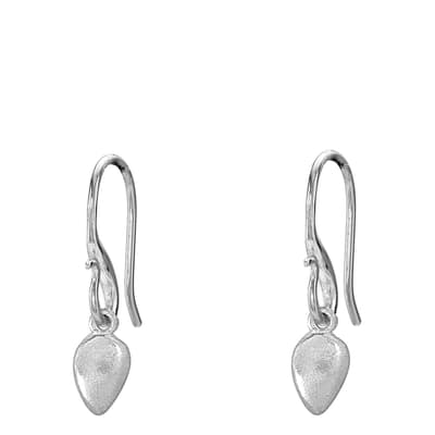 Sterling Silver Lotus Drop Earrings