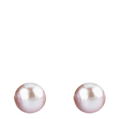 Sterling Silver 6mm Pink Timeless Freshwater Pearl Studs