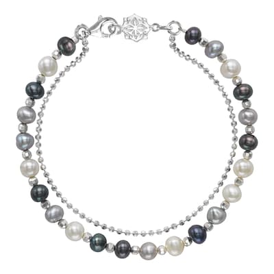 Sterling Silver Mixed Freshwater Timeless Pearl Bracelet