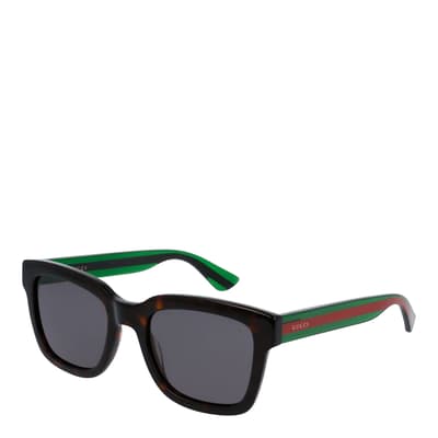 Women's Brown Havana/Green Gucci Sunglasses 52mm