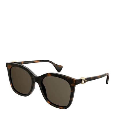 Women's Brown Dark Havana Gucci Sunglasses 55mm