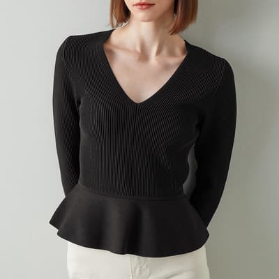 Black Louise Knitted Top