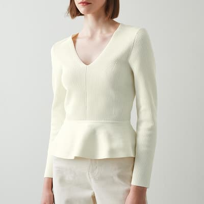 Cream Louise Knitted Top