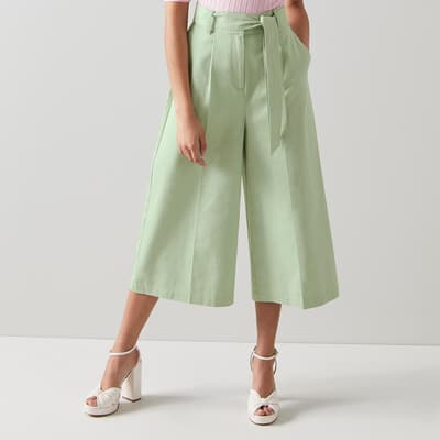 Mint Green Lena Cotton Trousers