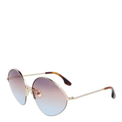 Women's Gold/Purple Victoria Beckham Sunglasses 64mm