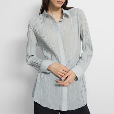 Light Grey Pleated Shirt