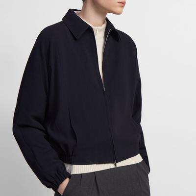 Navy Dolman Bomber Jacket