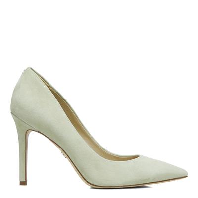 Pistachio Hazel Suede Court Shoes