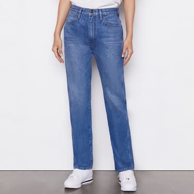 Mid Blue Ilona High Straight Jeans