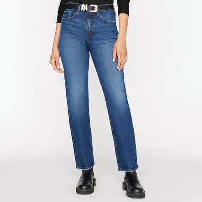 Mid Blue Le Pixie High N Tight Straight Stretch Jeans