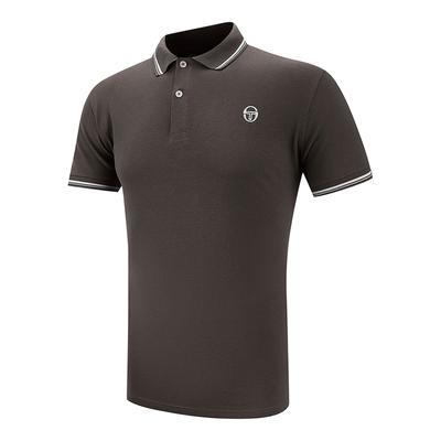 Grey Stripe Iconic Polo Shirt