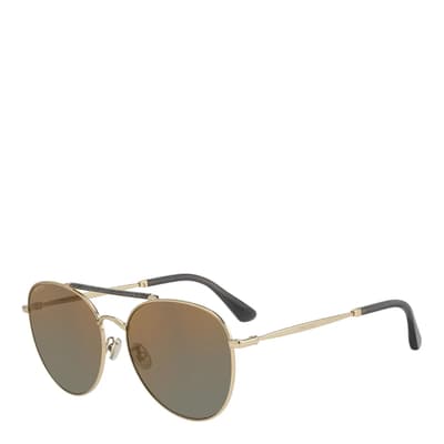 Unisex Gold Abbie Sunglasses 61mm