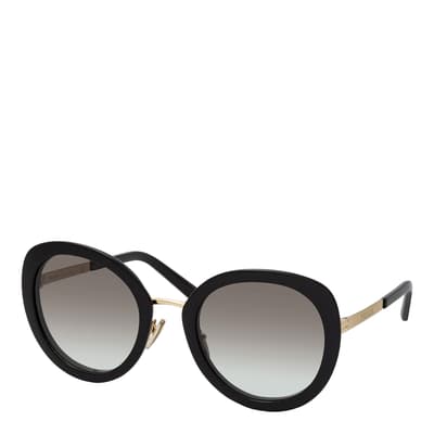 Women's Black Oversized Round Prada Sunglasses 53mm