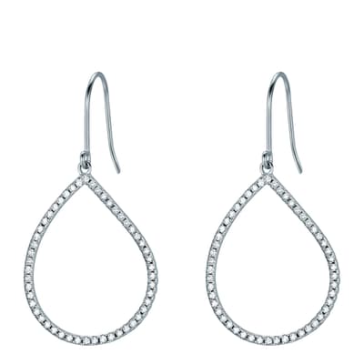 Silver Tear Drop Design Earrings