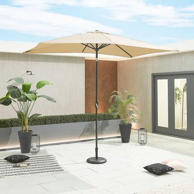 Antigua Grey Frame Aluminium Parasol 3m x 2m Rectangular, Beige