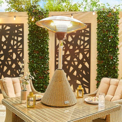 Patio Heater - 2100w Rattan Table Top - Willow