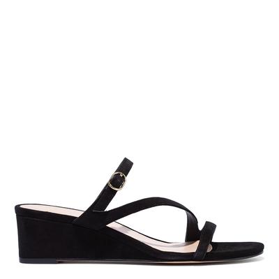 Black Align II Buckle Wedge Mules