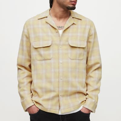 Yellow Jacinto Check Wool Blend Shirt