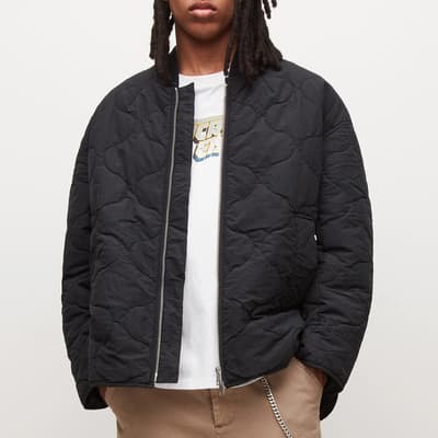 Black Jiro Quilted Cotton Blend Jacket