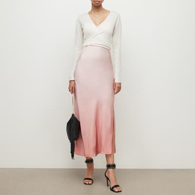 Pink 2-In-1 Ombre Merino Wool Slip Dress