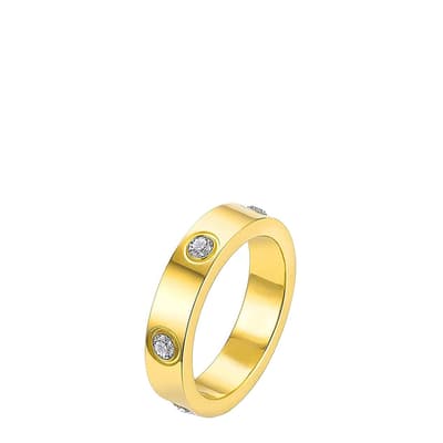 18K Gold Embellished Polished Ring