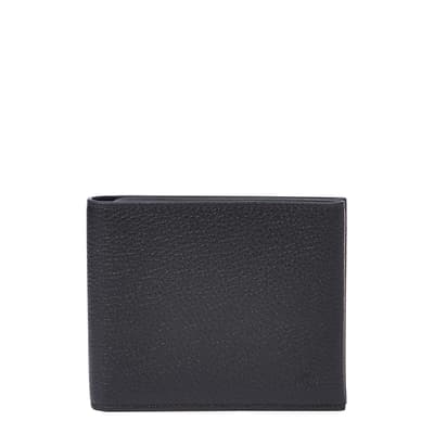 Black Somerton Classic Grain Leather 8 Card Wallet 