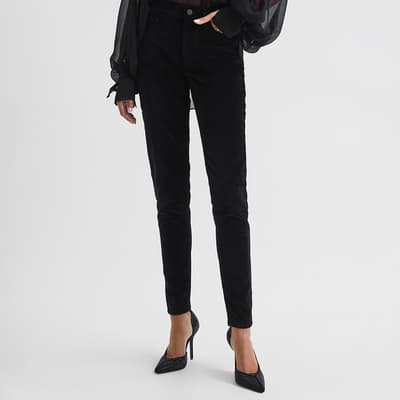 Black Lux Mid Rise Stretch Jeans