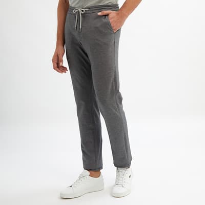 Charcoal Jersey Cotton Blend Joggers