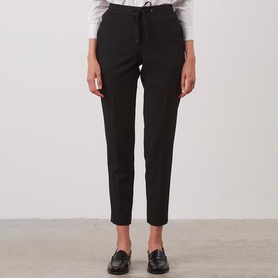 Black Pantalon Tapered Leg Trouser
