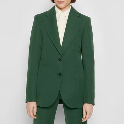 Green Wool Fitted Jacket