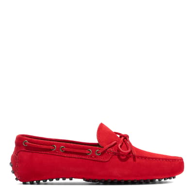 Red Toledo Suede Moccassins