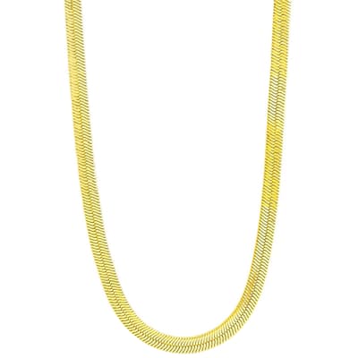 18K Gold Flat Chain Necklace