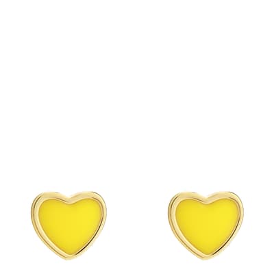 18K Gold Yellow Electric Love Studs