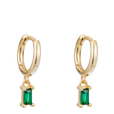 18K Gold Emerald Bonite Earrings