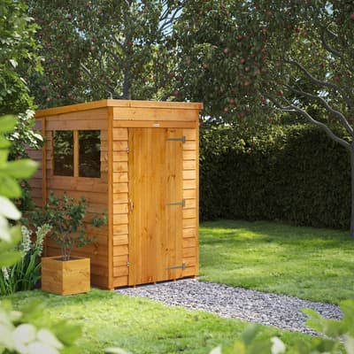 SAVE £84 - 4x6 Power Overlap Pent Shed