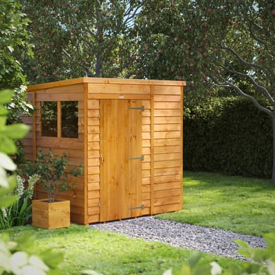 SAVE £80 - 6x6 Power Overlap Pent Shed