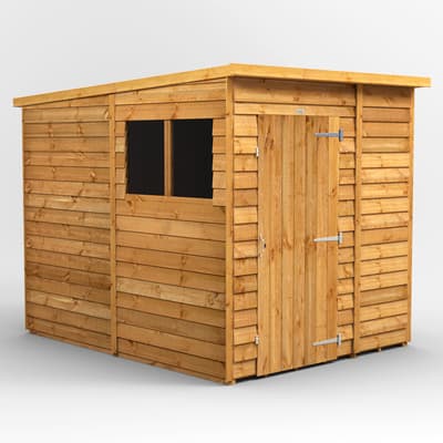 SAVE £125 - 6x8 Power Overlap Pent Shed