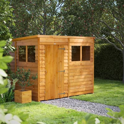 SAVE £90 - 8x6 Power Overlap Pent Shed