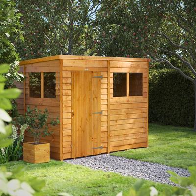 SAVE £90 - 8x6 Power Overlap Pent Shed