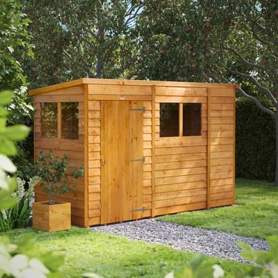 SAVE £89 - 10x4 Power Overlap Pent Shed