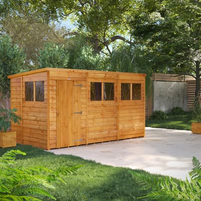 SAVE £124 - 12x6 Power Overlap Pent Shed