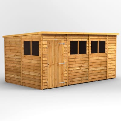 SAVE £175 - 14x8 Power Overlap Pent Shed