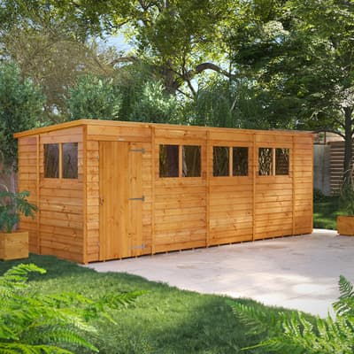 SAVE £175 - 18x6 Power Overlap Pent Shed