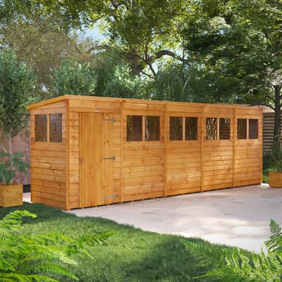 SAVE £175 - 20x4 Power Overlap Pent Shed