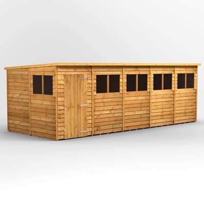 SAVE £259 - 20x8 Power Overlap Pent Shed
