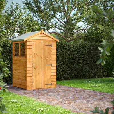 SAVE £59 - 4x4 Power Overlap Apex Shed